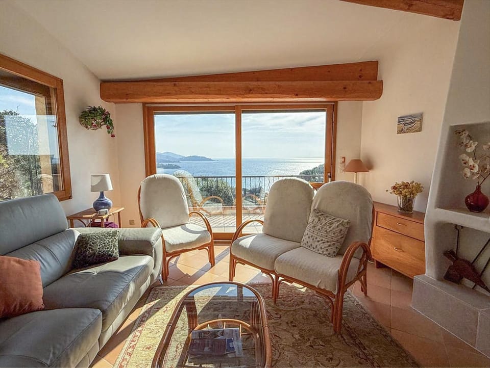 Natural landscape, Living room, Seating area, Sea view