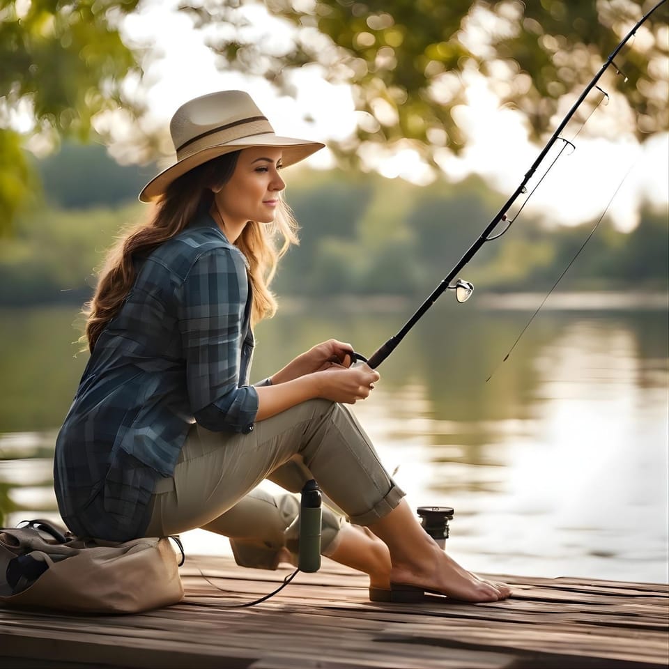 People, Natural landscape, Fishing, Guests, Lake view