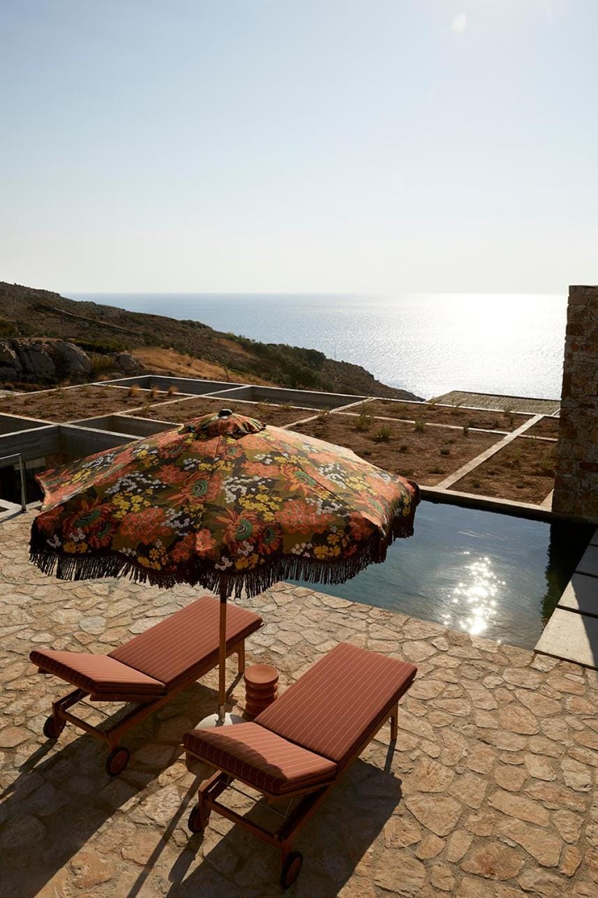Patio, Day, Natural landscape, Sea view, sunbed