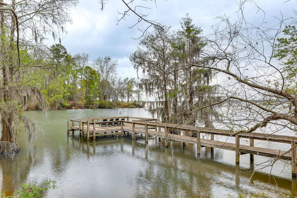 Patio + Pool Table: Lake Marion Getaway House in Lake Marion
