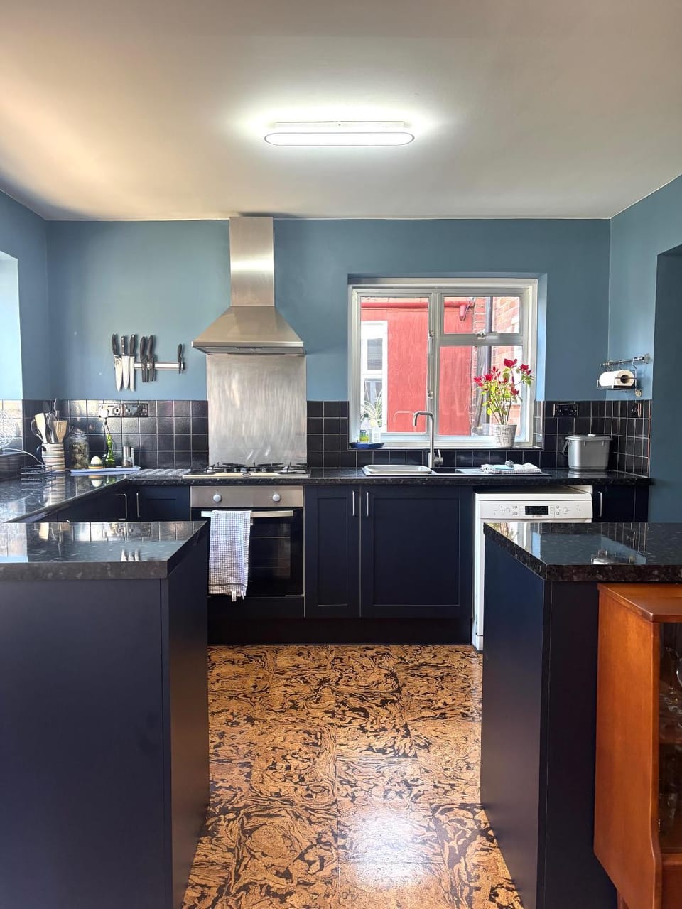 Kitchen or kitchenette, dishwasher, oven, stove, toaster