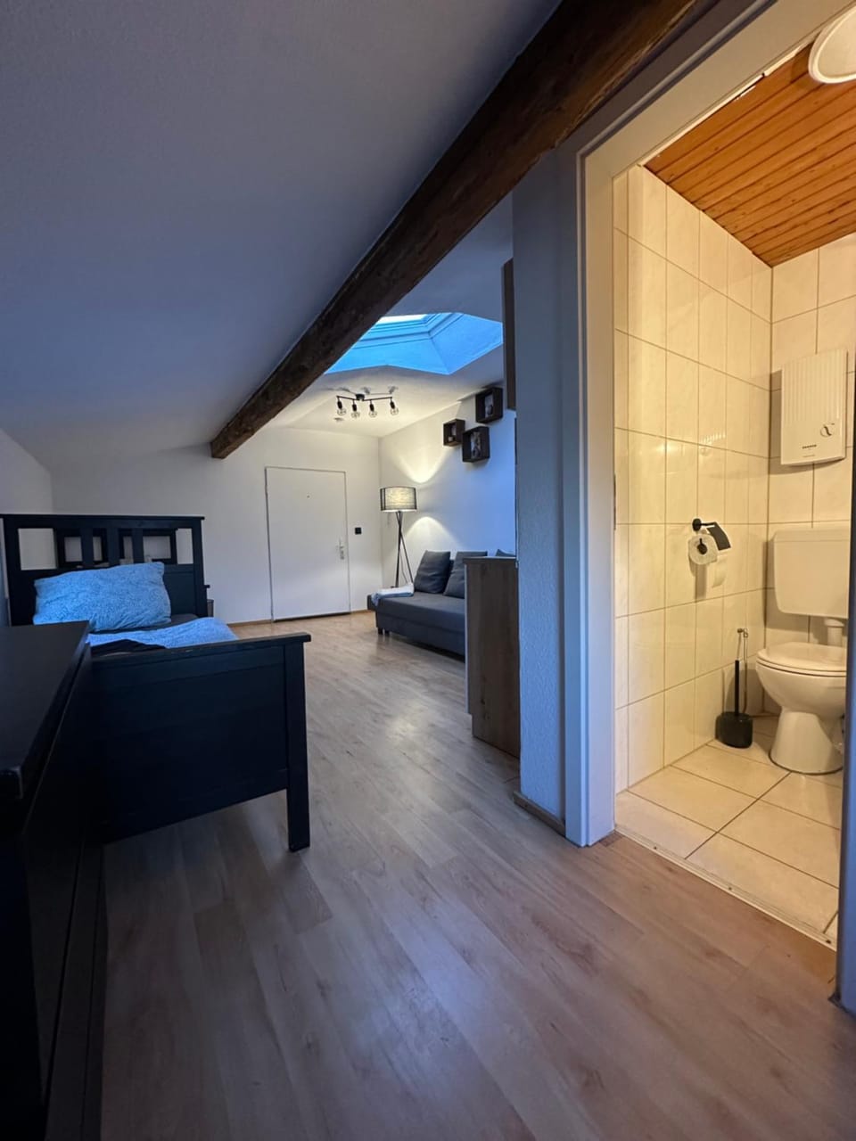 Bed, Bathroom, Photo of the whole room, Bedroom, wardrobe