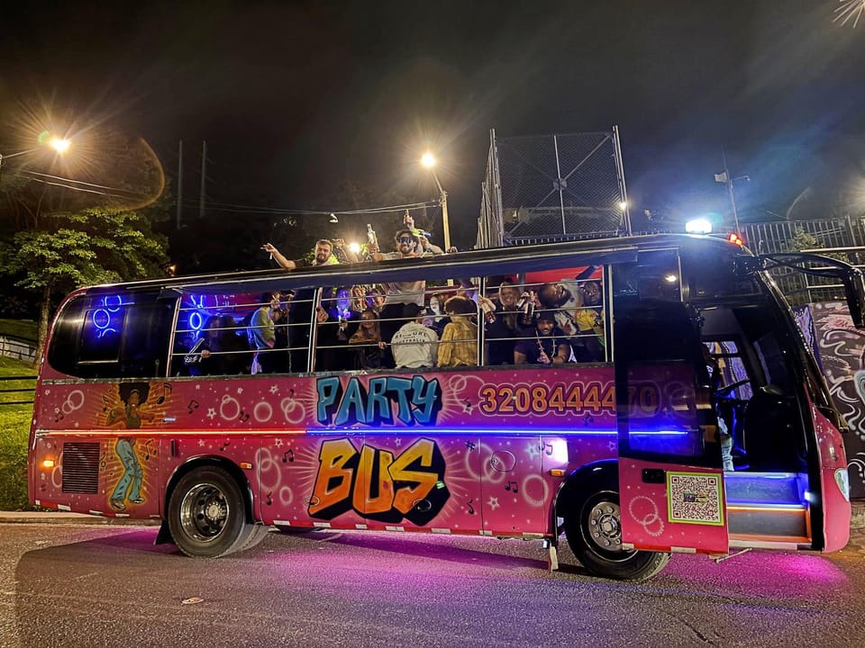 Night, group of guests, shuttle