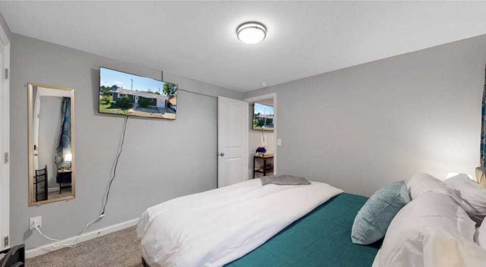 Bed, TV and multimedia, Photo of the whole room, Bedroom