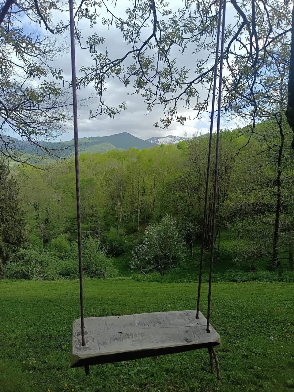 Spring, Natural landscape, Children play ground, Mountain view