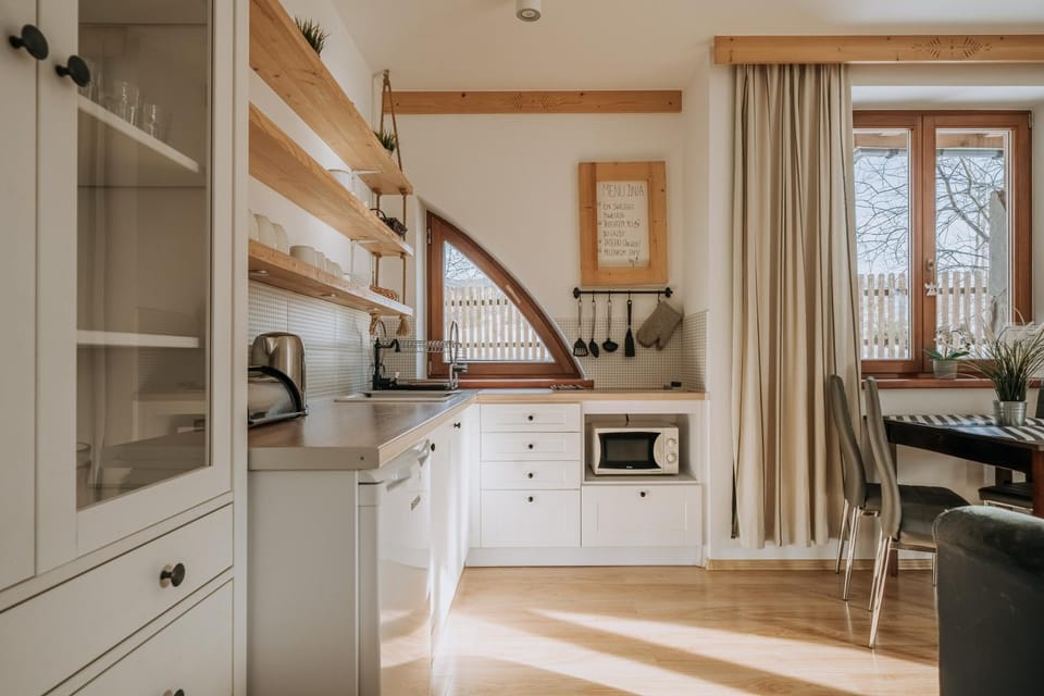 Kitchen or kitchenette, stove, toaster