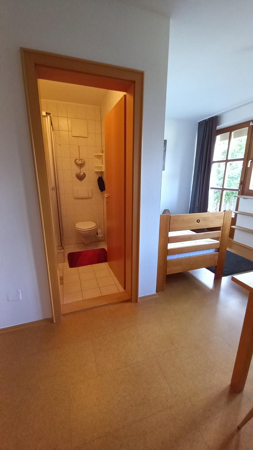Bed, Bathroom, Photo of the whole room, Bedroom