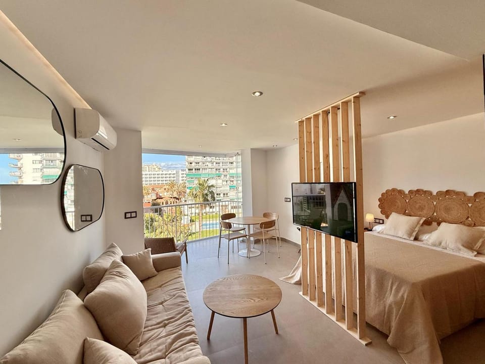 Bed, TV and multimedia, Living room, Photo of the whole room, Bedroom, air conditioner