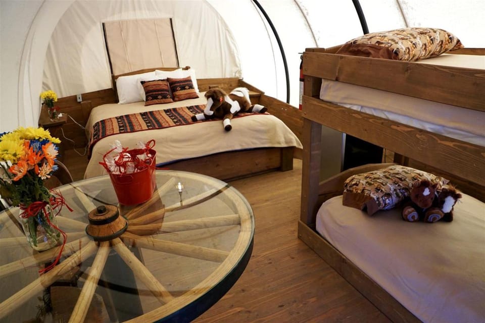 Gorgeous Nature Getaways in this Wonderful Covered Wagon Rental for 4 in Moore, Oklahoma House in Norman
