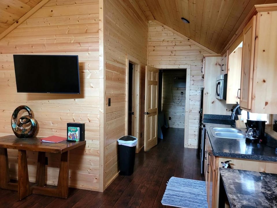 One Bedroom Log Cabin for Family and Pet Friendly Glamping in Pipe Creek, Texas Cabin in Lakehills