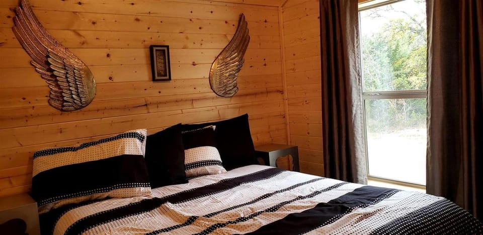 Texas State Glamping in this Charming Cabin Rental for Six in Pipe Creek Cabin in Lakehills