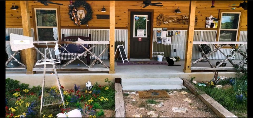 Texas State Glamping Getaways to Nature in this Cute Log Cabin near Austin Cabin in Lakehills