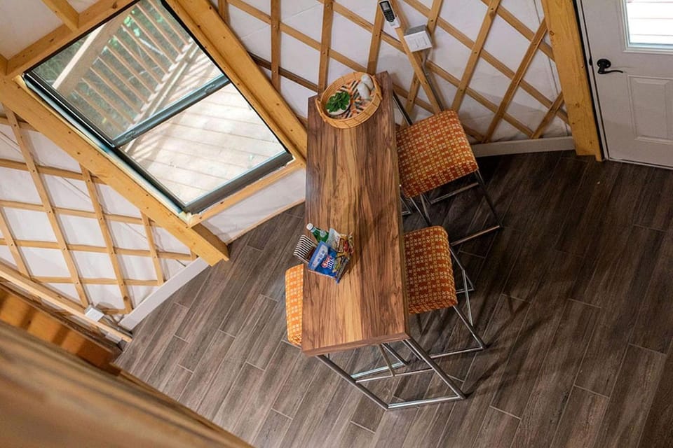 Glamping Trips near Lake Livingston, for Wonderful Escapes to Nature in Texas in this Yurt Luxury tent in Lake Livingston