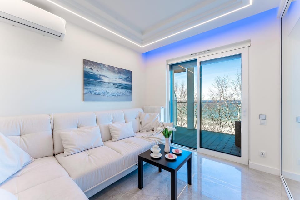 Living room, Seating area, Sea view