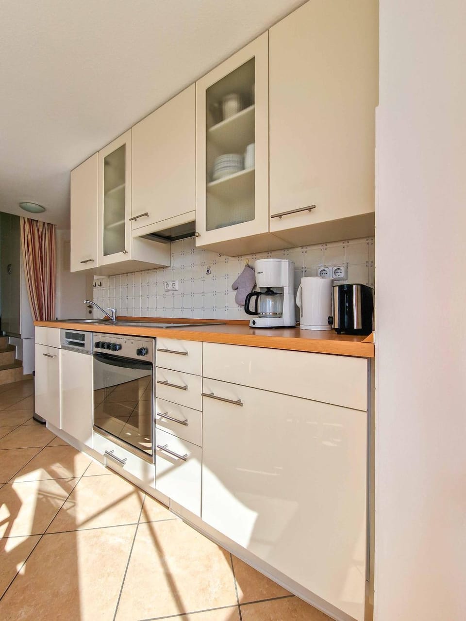 Kitchen or kitchenette, toaster