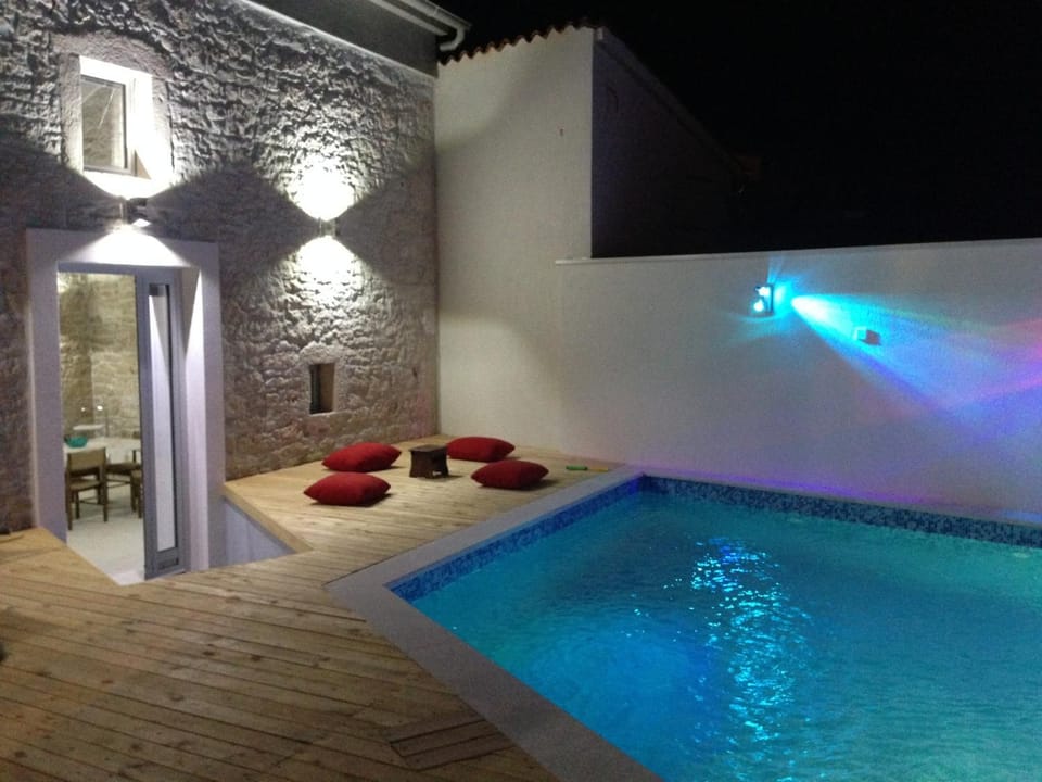 Night, Swimming pool, Swimming pool
