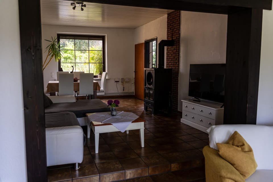 Living room, fireplace