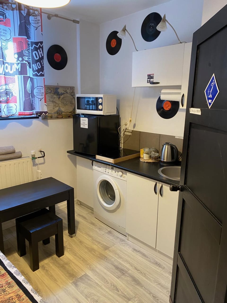 studio black and white Apartment in Poland