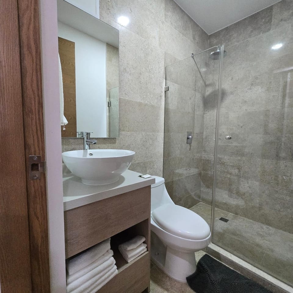 Shower, Bathroom, towels