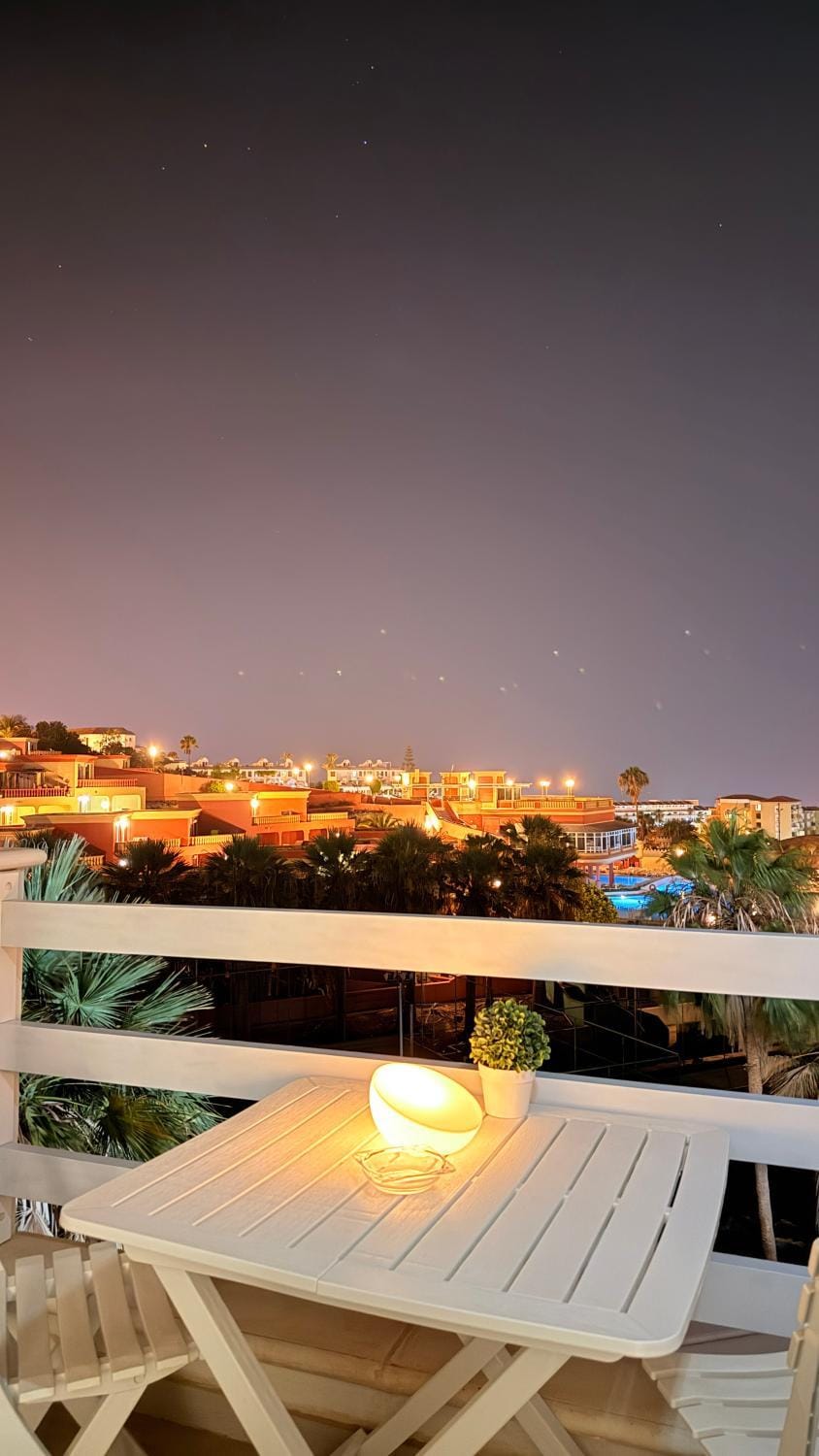 Night, View (from property/room), Balcony/Terrace