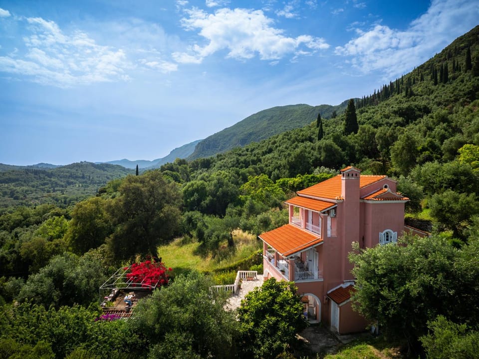 Property building, Natural landscape, Garden view, Mountain view