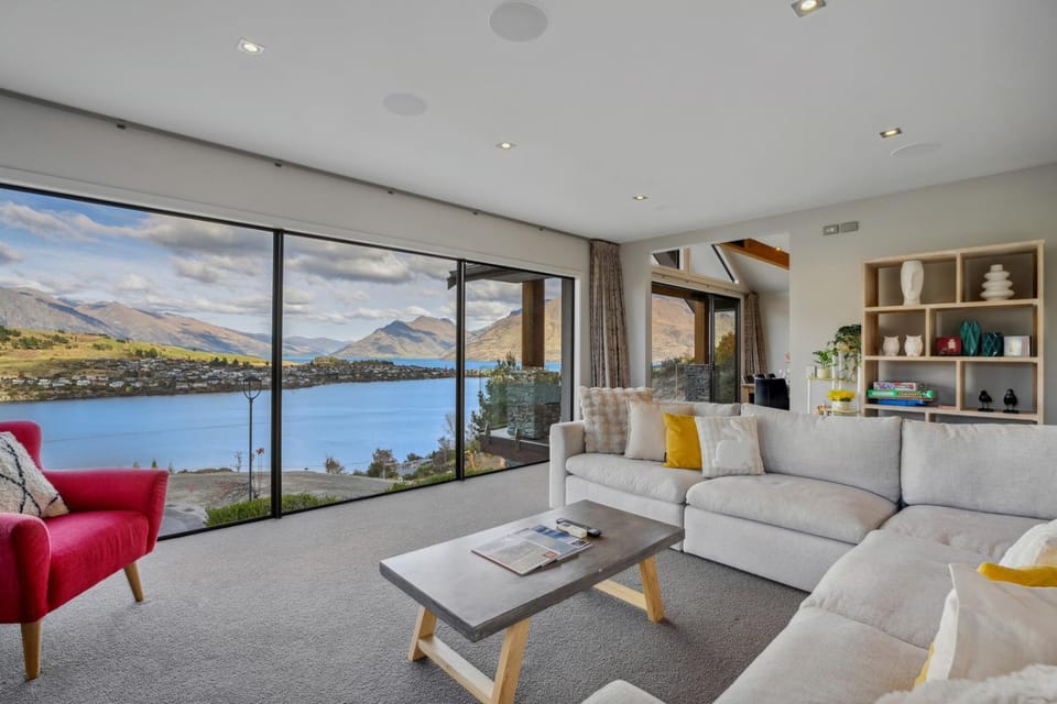 Natural landscape, Living room, Seating area, Lake view, Mountain view