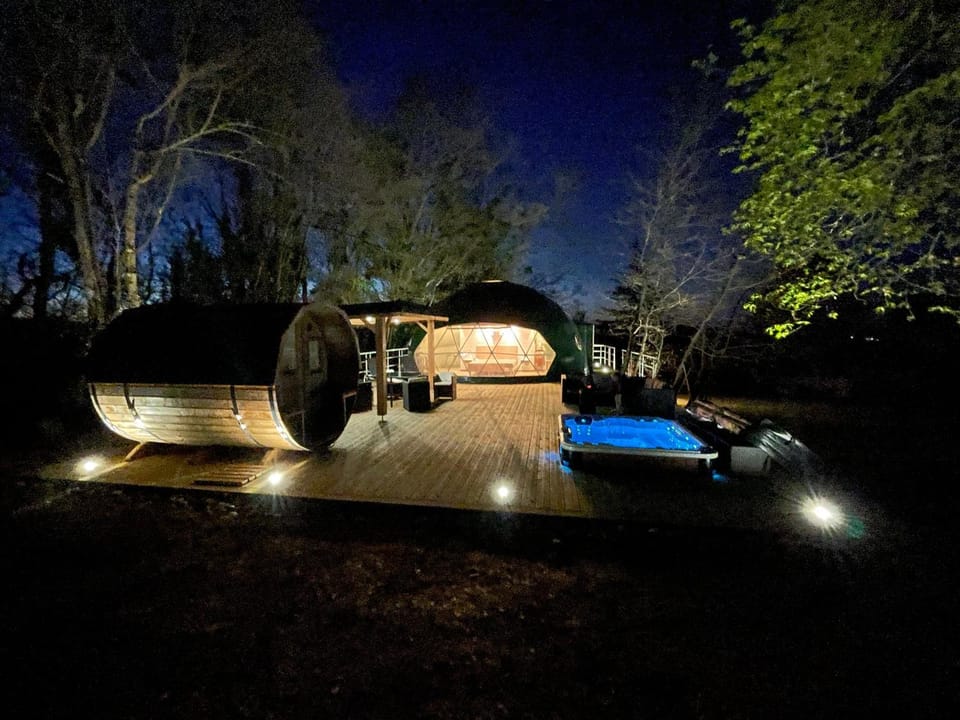 Night, Natural landscape, Garden, Garden view