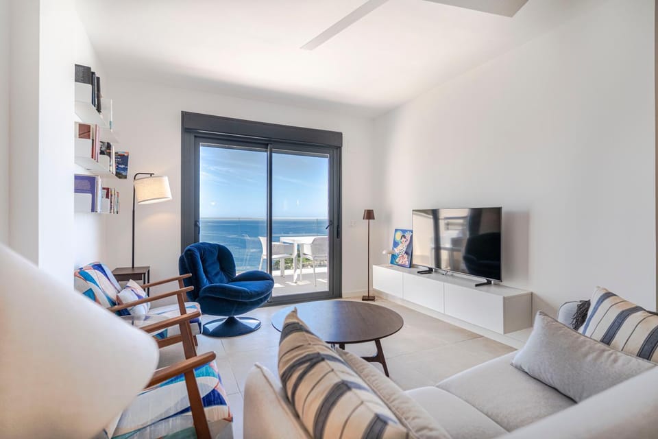 Natural landscape, Living room, Seating area, Sea view