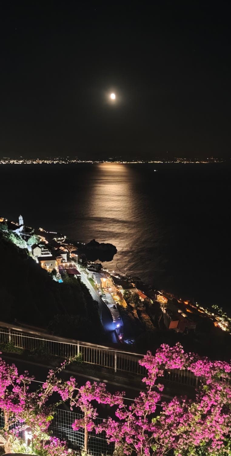 Night, Natural landscape, City view, Sea view