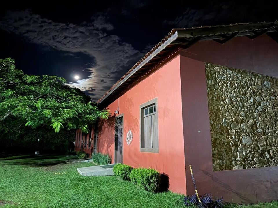 Property building, Night, Garden, Garden view