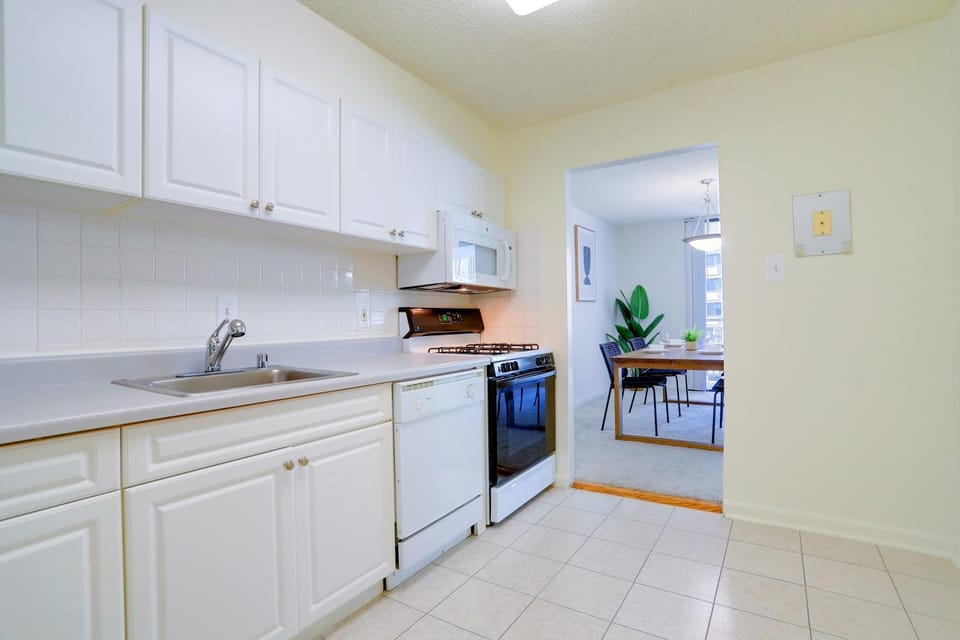 dishwasher, microwave, oven, stove, toaster, kitchen