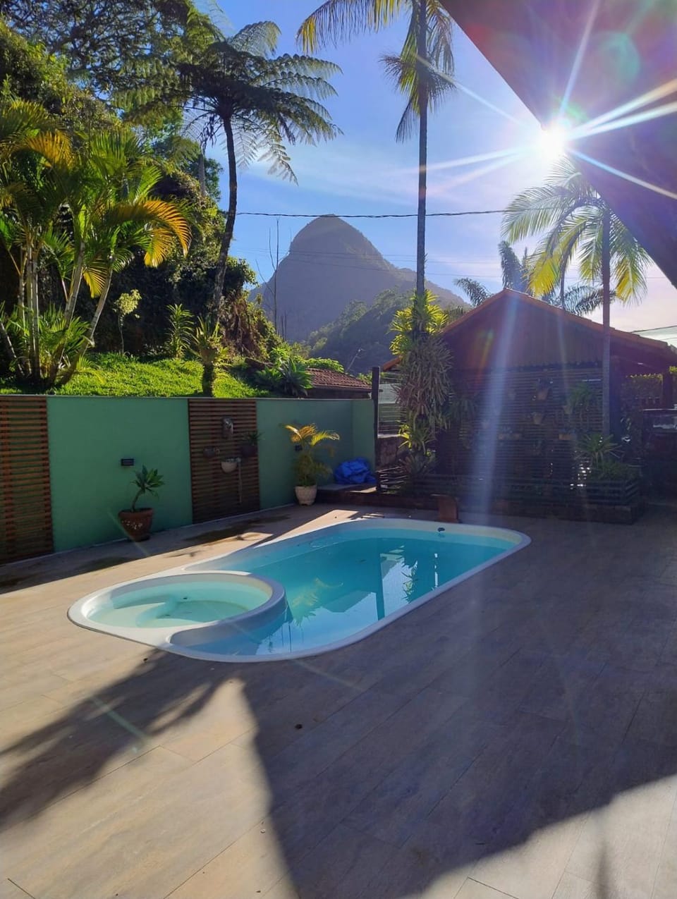 Day, Natural landscape, Mountain view, Pool view, Swimming pool, sunbed