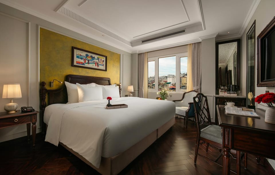 Bed, Bedroom, City view, wardrobe