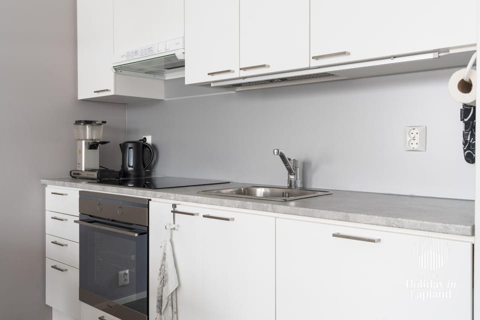 Kitchen or kitchenette, stove, kitchen