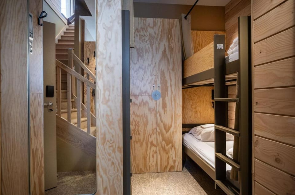 Bed, Photo of the whole room, Bedroom, bunk bed, wardrobe