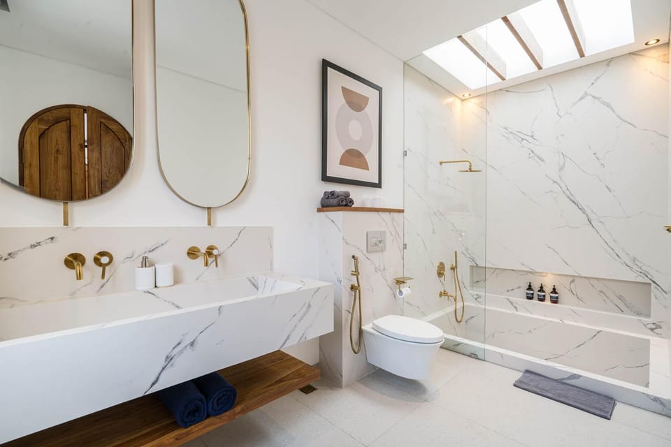 Shower, Bathroom, Bath, towels