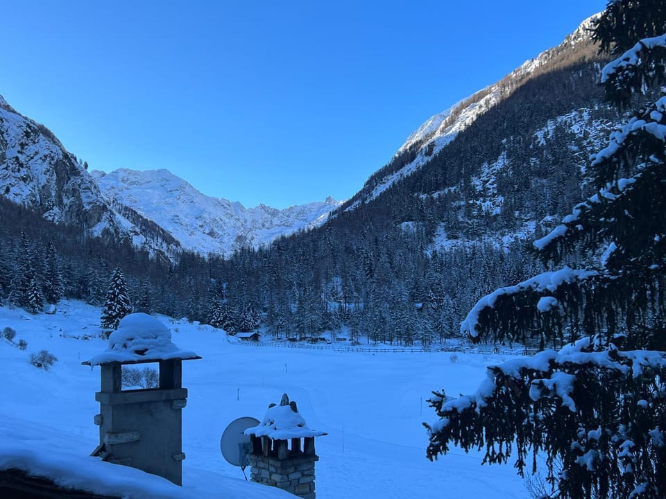 Natural landscape, Winter, Mountain view