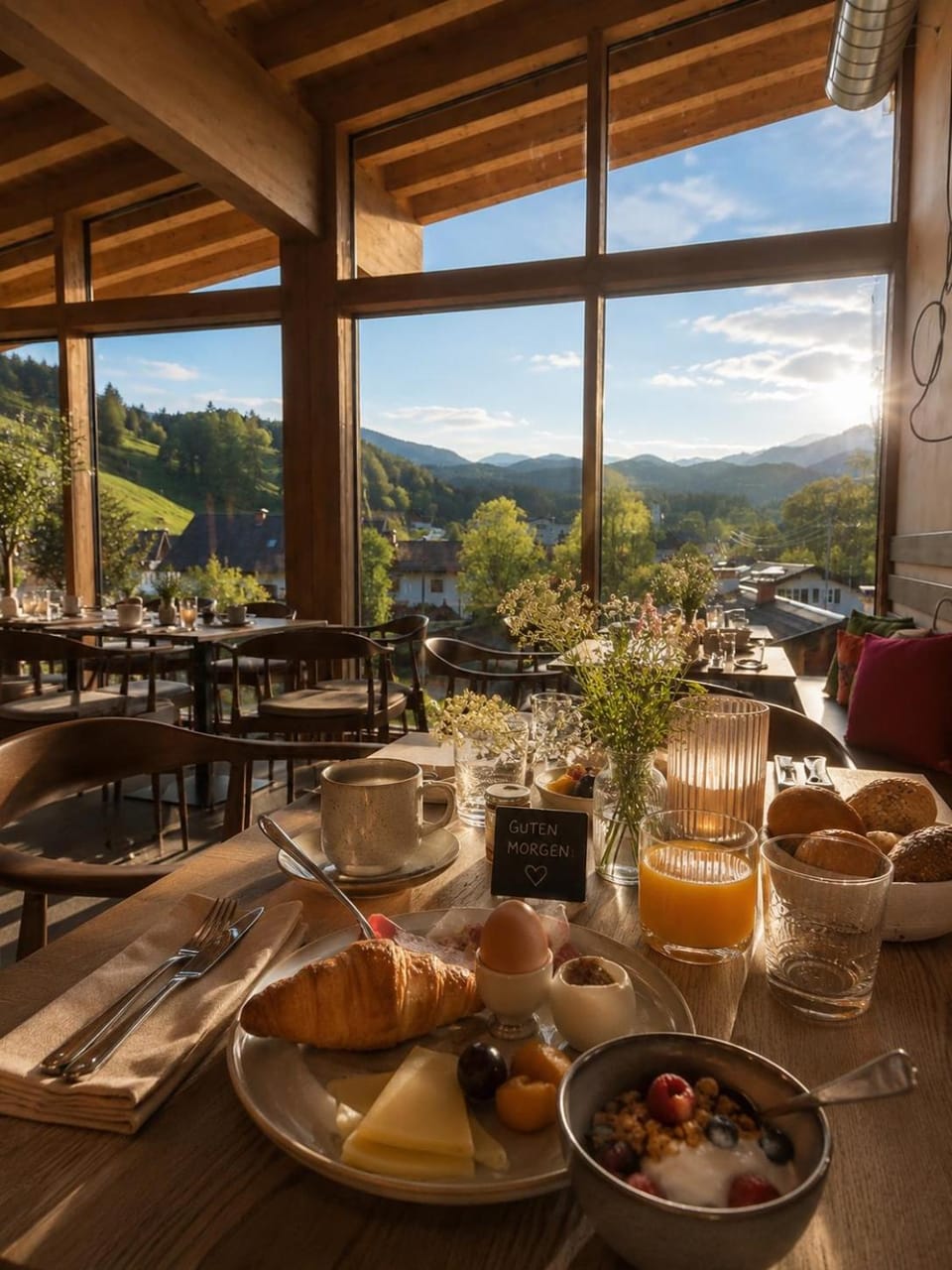 Food, Mountain view, Breakfast