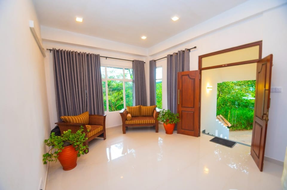 Living room, Seating area, Garden view