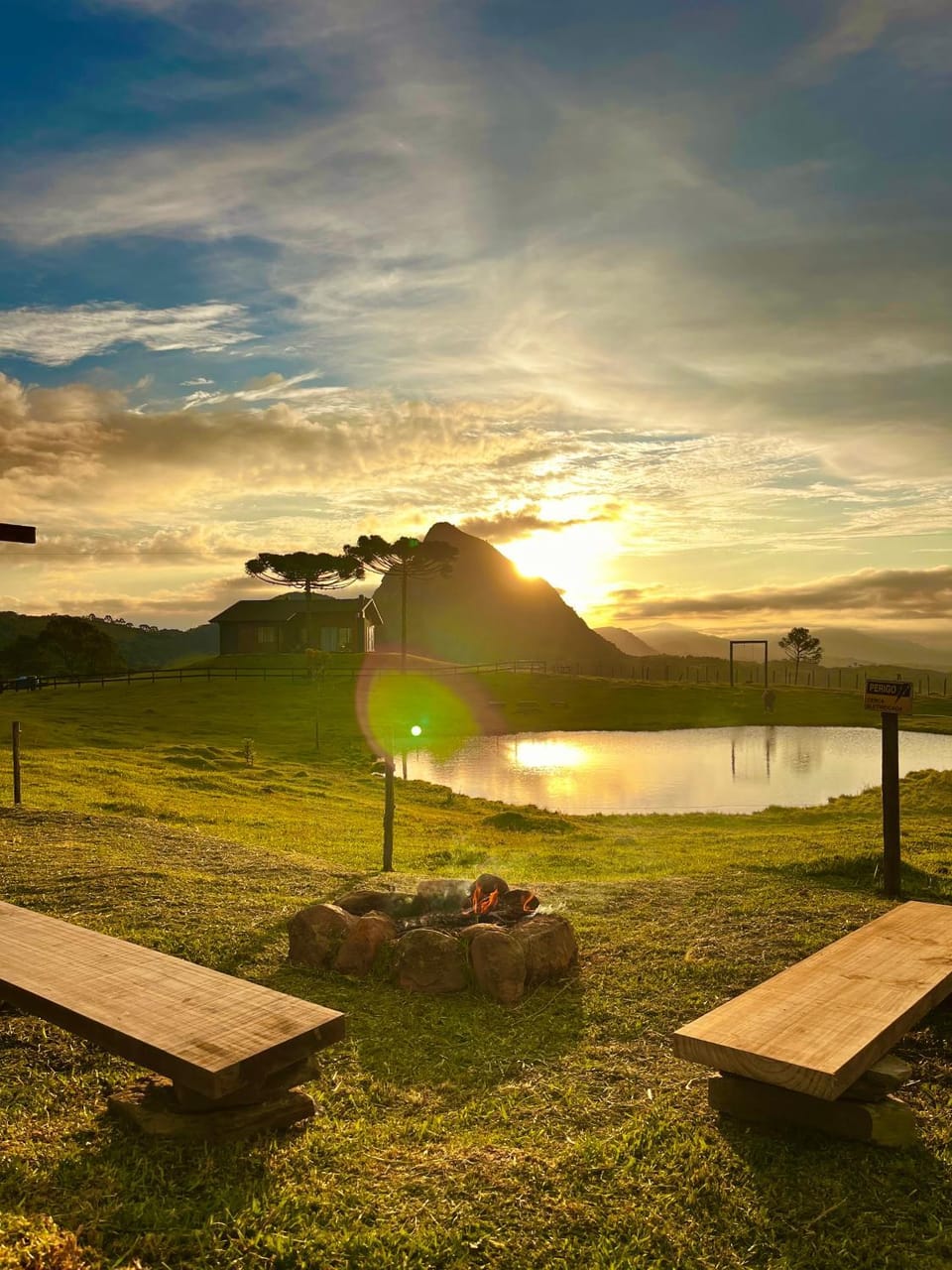 Natural landscape, Lake view, Sunset