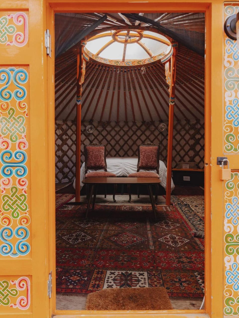 Glamping yurt at Sequoia Highland Camp House in Sierra Nevada