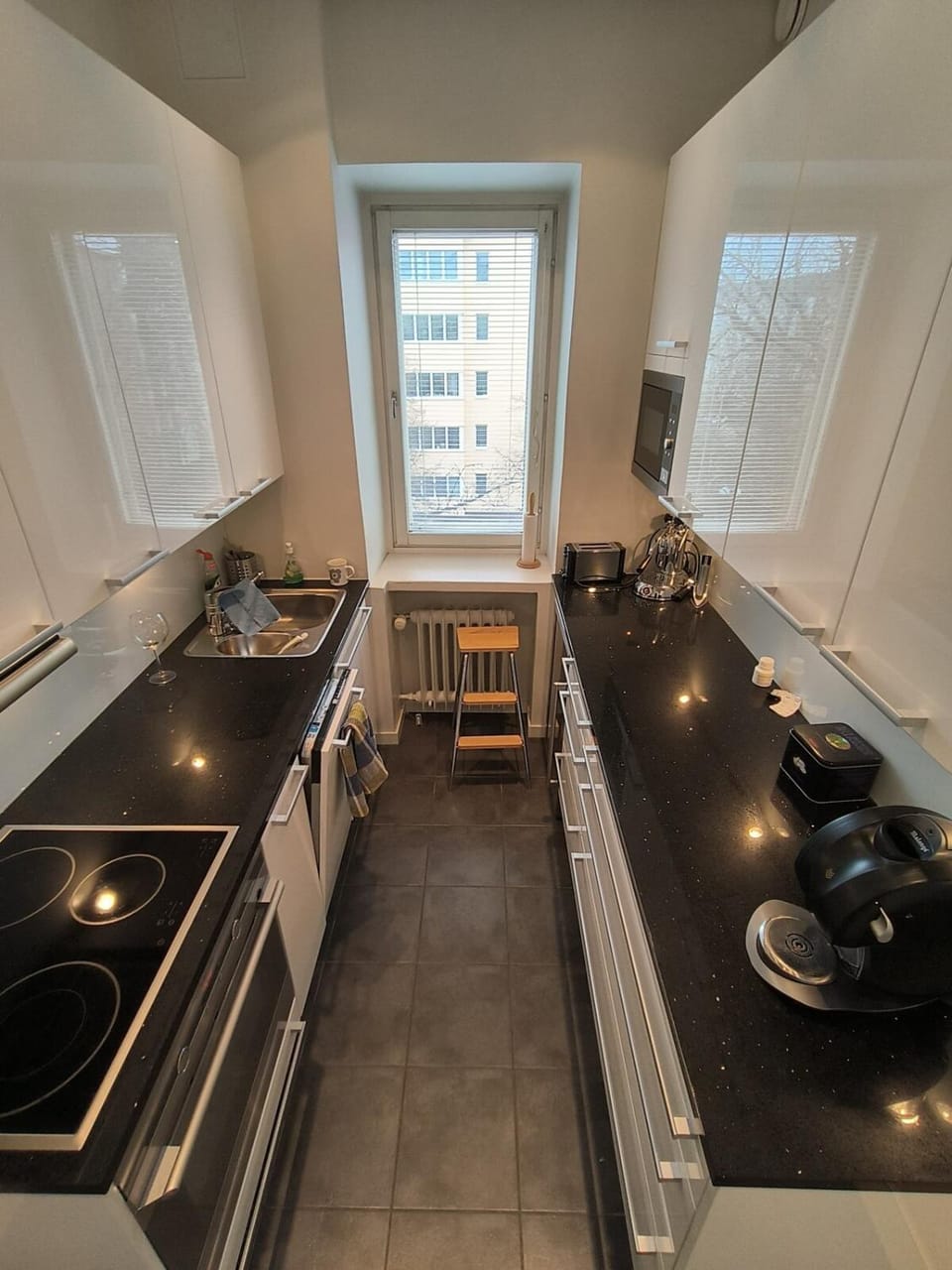 Kitchen or kitchenette, toaster