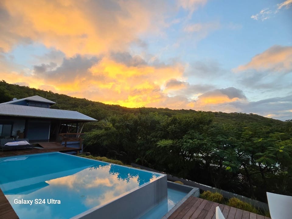 Natural landscape, Swimming pool, Swimming pool, Sunset