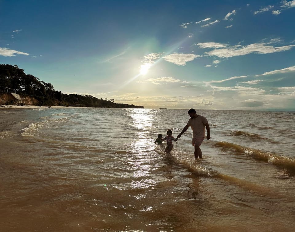 Beach, Sea view, Sunset