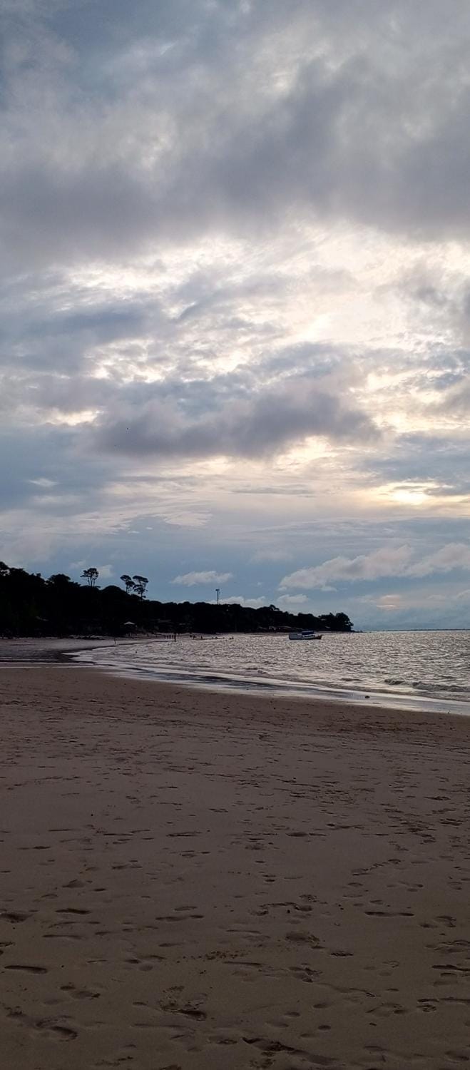 Day, Beach, Sea view, Sunset