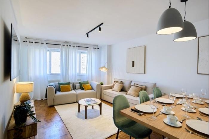 Living room, Seating area, Dining area