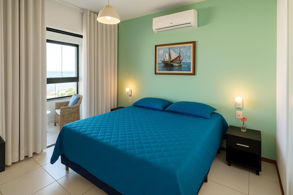 Bed, Photo of the whole room, Bedroom, air conditioner