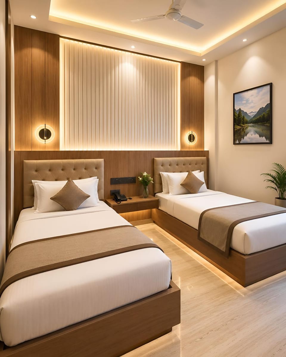 Bed, Photo of the whole room, Bedroom, air conditioner