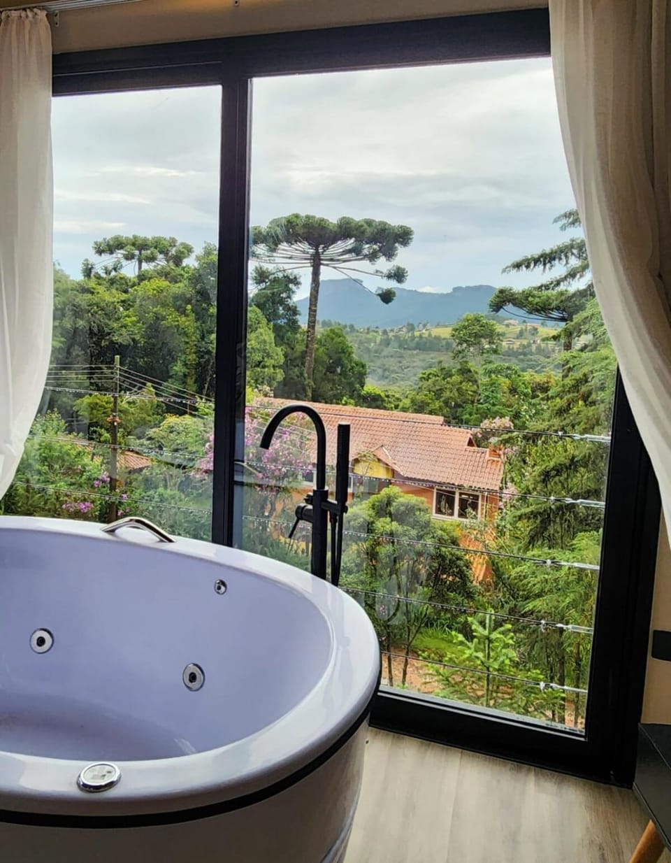 Natural landscape, Hot Tub, Bathroom, Mountain view, Bath