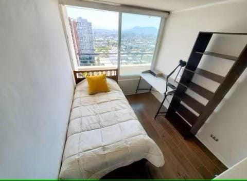 Bed, Seating area, Bedroom